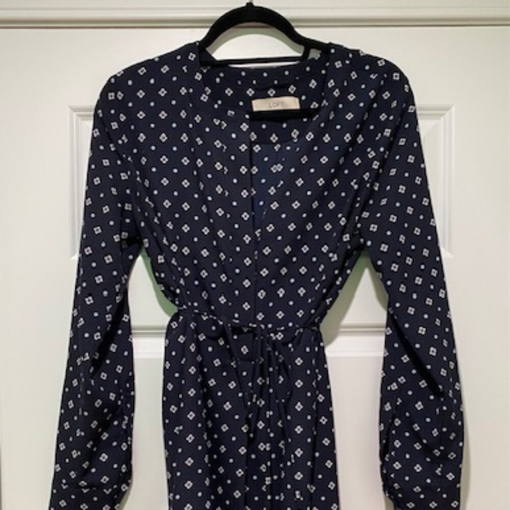 Navy Loft Workwear Dress